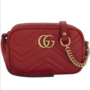 Gucci Red Marmont mini camera